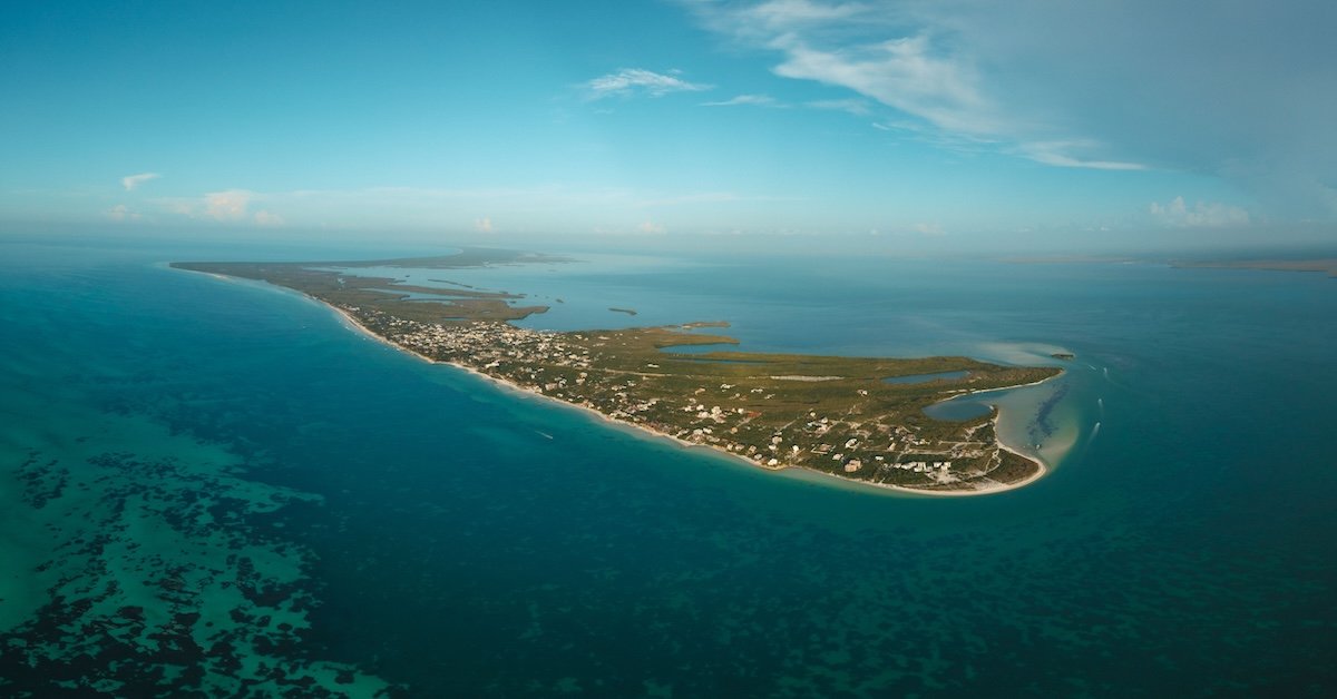 vista aérea de Holbox